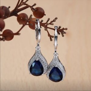 925 Silver Sapphire Earrings